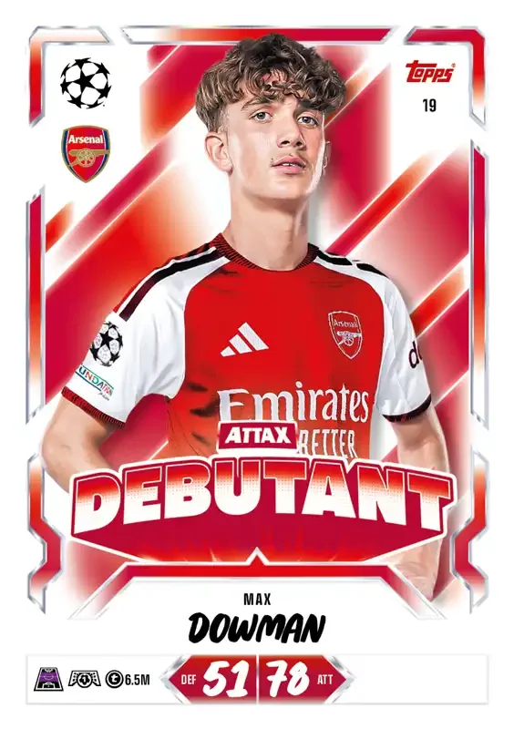 Match Attax UCC 26 27 Set List Max Downman Debutant