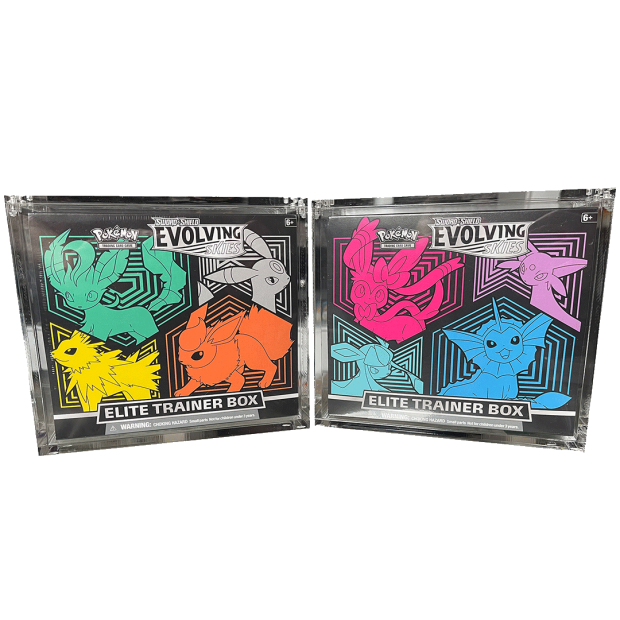 Pokemon Evolving Skies Elite Trainer Box Bundle mit Acrylcase