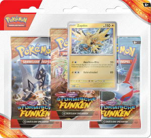 Pokemon Stürmische Funken - 3-Pack Blister...