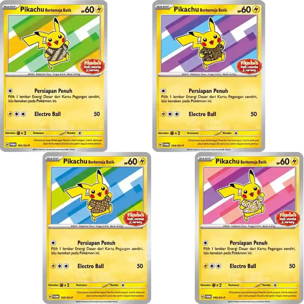 Pikachu Berkemaja Batik 2枚セット Pikachu Berkemeja Batik Promos, 59,99 €