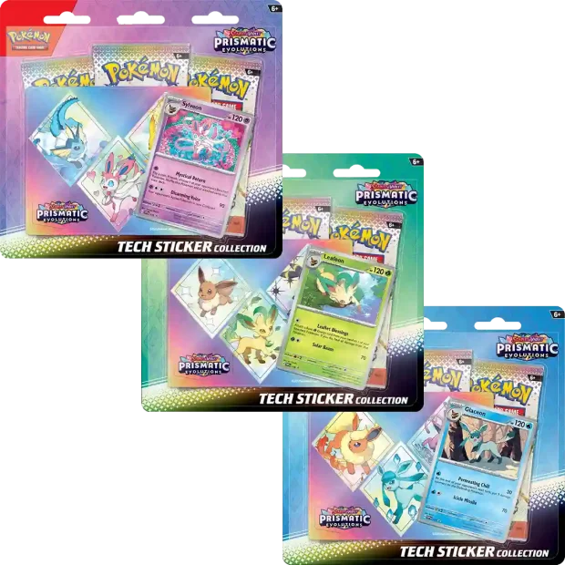 Pokemon Prismatic Evolutions - Tech Sticker Collection 3er Set