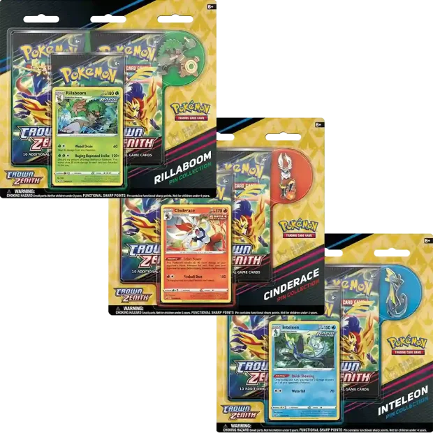 Pokemon Crown Zenith Pin Collection 3er Set
