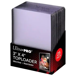 Ultra Pro 3" x 4" Toploader - Black Border 25...
