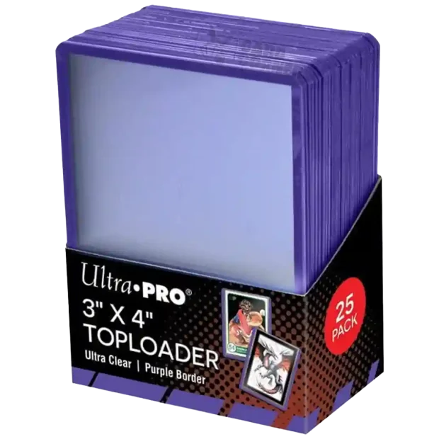Ultra Pro 3" x 4" Toploader - Purple Border 25 Stück