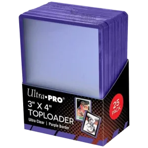 Ultra Pro 3" x 4" Toploader - Purple Border 25...