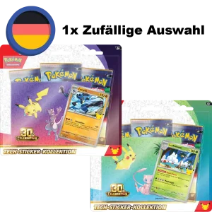 Pokemon 30 Jahre Tech Sticker Kollektion ZUFÄLLIG