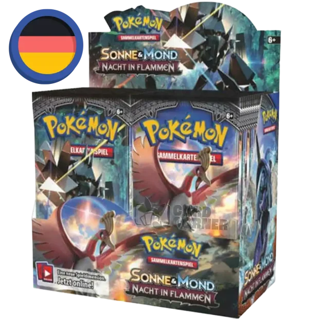Pokemon Nacht in Flammen Display