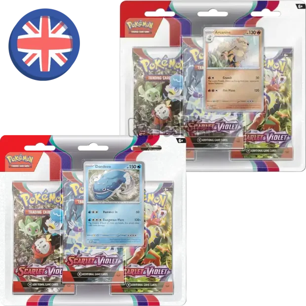 Pokemon Scarlet & Violet 3-Pack Blister ZUFÄLLIG
