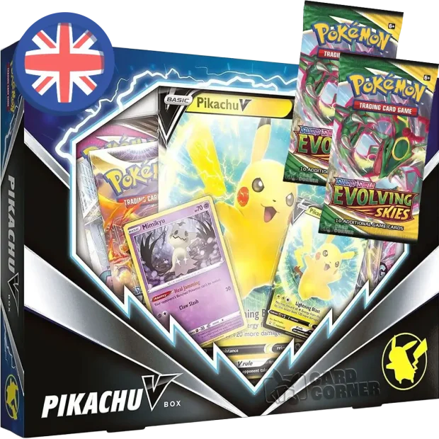 Pokemon Pikachu V Box 2022 mit Evolving Skies Booster (EN)