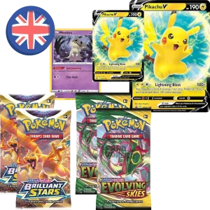 Pokemon Pikachu V Box 2022 mit Evolving Skies Booster (EN)
