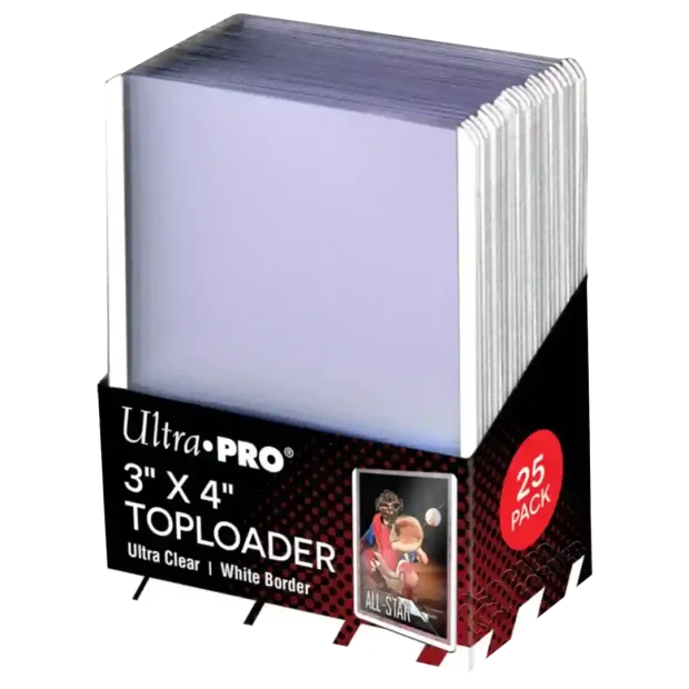 Ultra Pro 3" x 4" Toploader - White Border 25 Stück