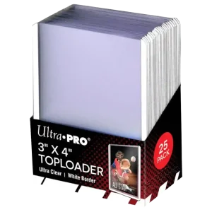 Ultra Pro 3" x 4" Toploader - White Border 25...