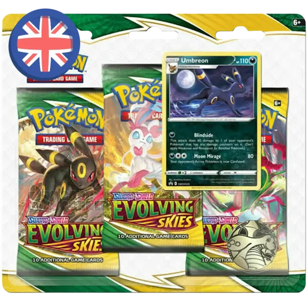 Pokemon Evolving Skies 3-Pack Blister Umbreon
