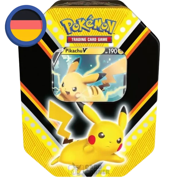 Pokemon V-Power Tin Box (DE) Pikachu V