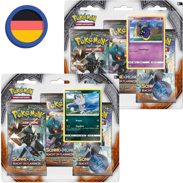 Pokemon Nacht in Flammen 3-Pack Blister