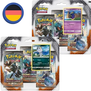 Pokemon Nacht in Flammen 3-Pack Blister