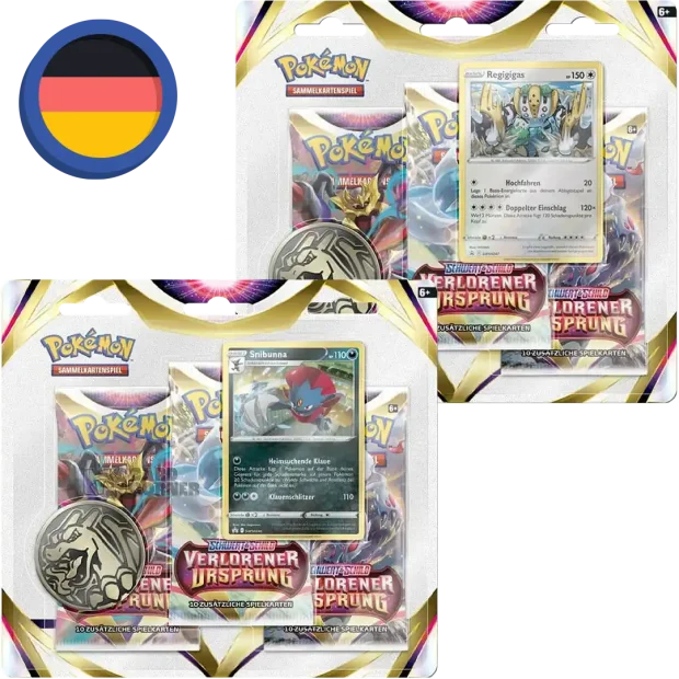Pokemon Verlorener Ursprung 3-Pack Blister