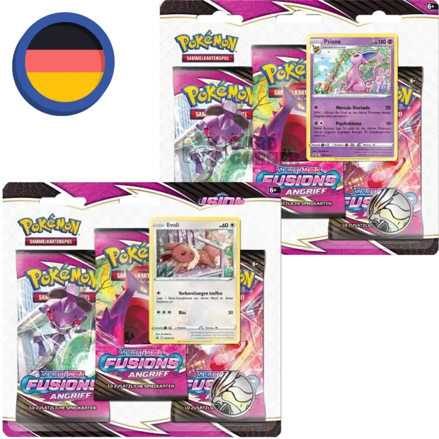 Pokemon Fusionsangriff 3-Pack Blister
