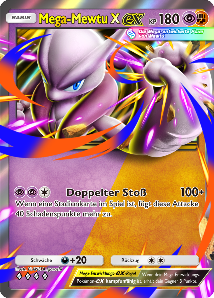 TCG Pocket Mega-Mewtu X ex